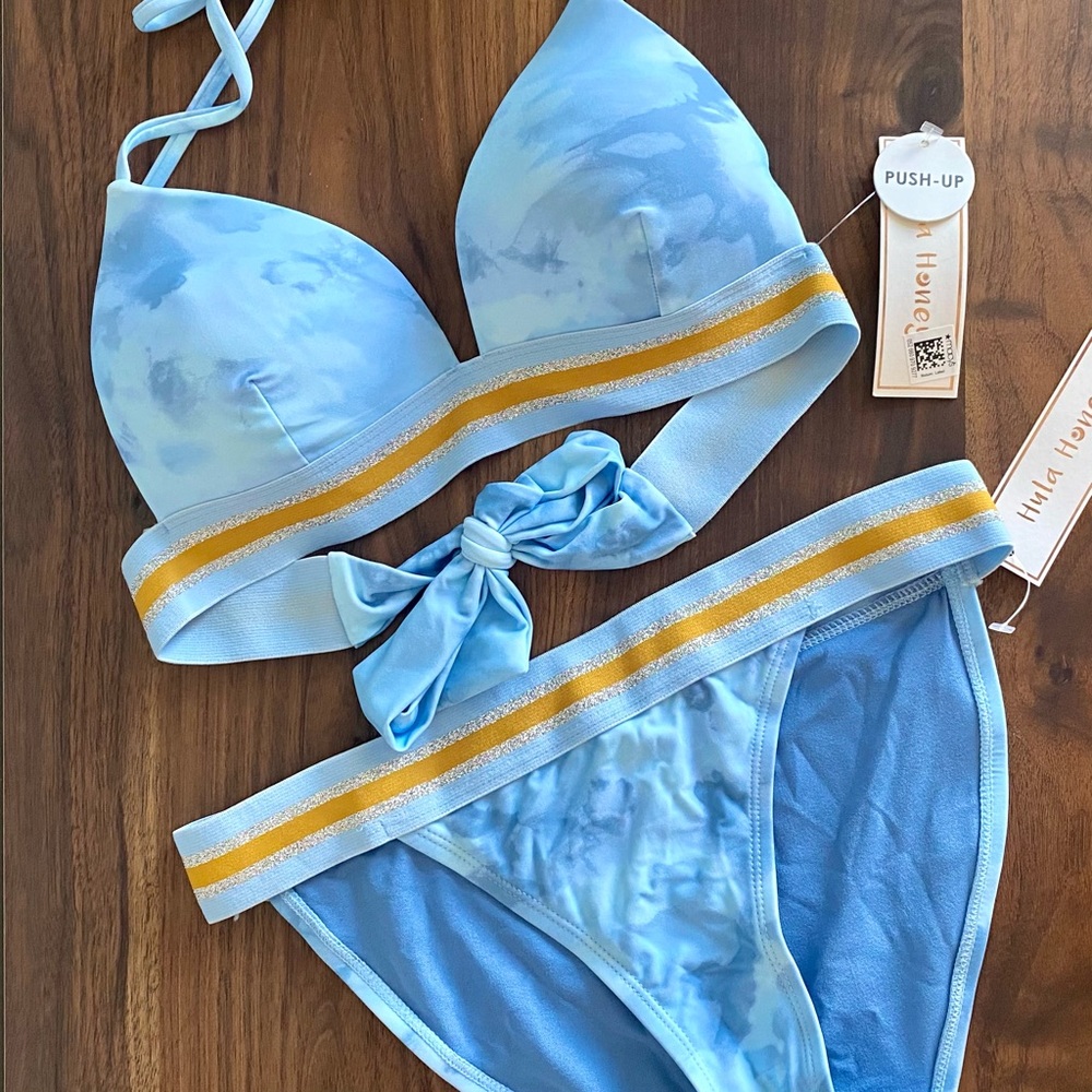 Hula Honey Blue Bikini Size Small